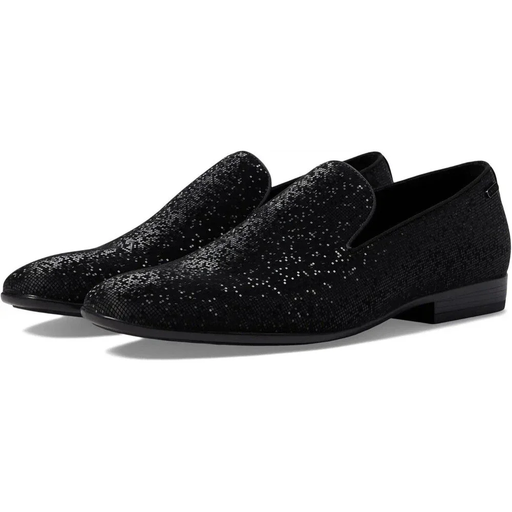 Aldo Black Sequin Michael Jackson Inspo Cosplay Men's Slip-On Dress Shoe SZ 8